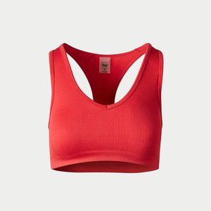 Aritzia TnaBody Tone Bra Top - Hibiscus Red - M
